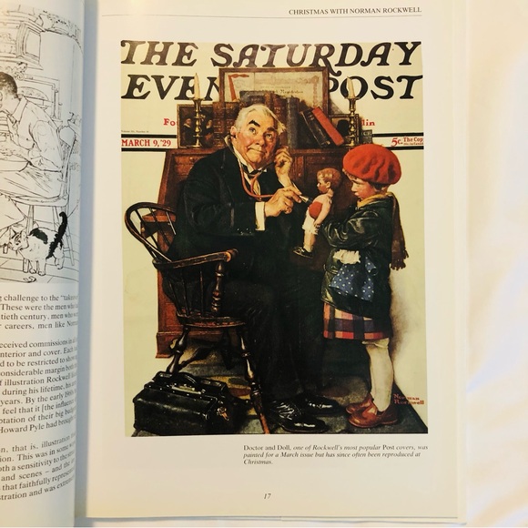 Christmas With Norman Rockwell Coffee Table Book 13” x 10” Hard Cover John Kirk - Picture 4 of 5